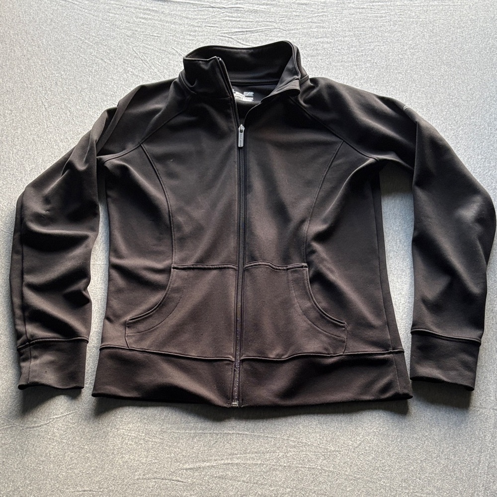 Under Armour Black Semi-Fitted Performance Zip-Up With Front Pockets